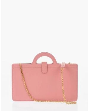Marni Leather Shoulder Bag With Double Handle - Pink