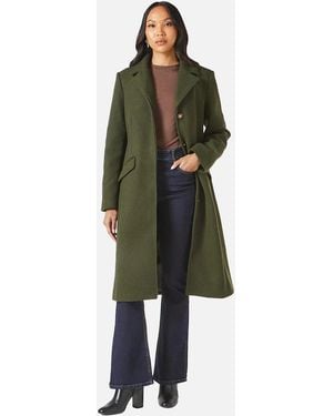 PRINCIPLES Ladies Single-Breasted Tailored Coat - Green