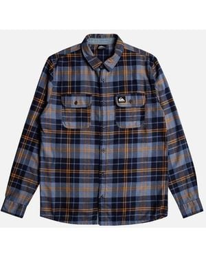 Quiksilver Cantwell Long Sleeve Checked Shirt - Blue