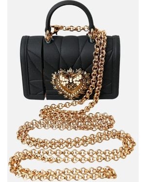 Dolce & Gabbana Quilted Effect Airpods Case With Chain Strap - Black