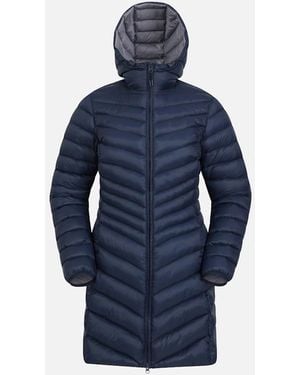Mountain Warehouse Ladies Florence Long Padded Jacket - Blue