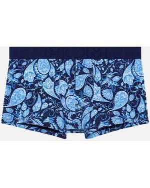Hom Buchanan Paisley Print Boxer Trunk - Blue