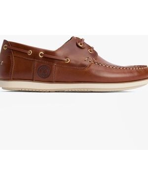 Barbour Wake Boat Shoes Cognac - Brown