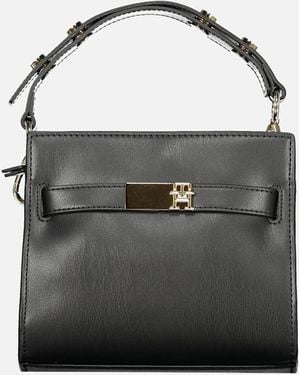 Tommy Hilfiger Chic Functional Handbag With Dual Compartments - Black