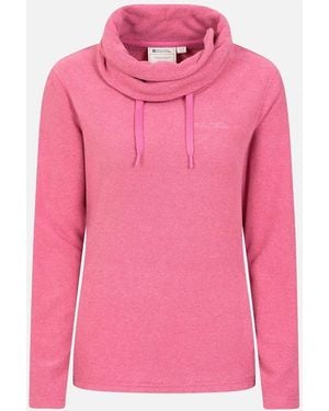 Mountain Warehouse Ladies Hebridean Cowl Neck Fleece Top - Pink