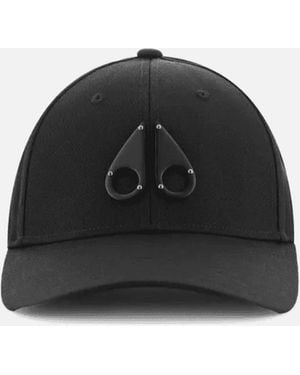 Moose Knuckles Cotton Metal Icon Logo Cap - Black
