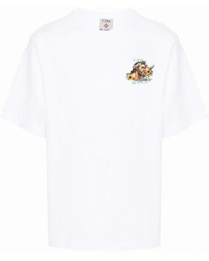 CASABLANCA Celebration Du Sport Short Sleeve T-Shirt - White