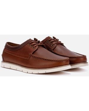Ben Sherman Soho Suede Lace-Up Shoes - Brown