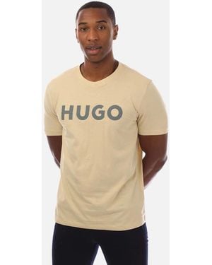 BOSS Dulivio Logo Print T-Shirt - Natural