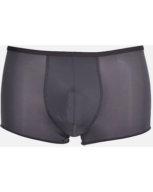 Hom Plume Ultra-Light Boxer Trunk, Anthracite - Blue