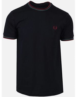 Fred Perry Twin Tipped T-Shirt/Sport/Burnt - Black
