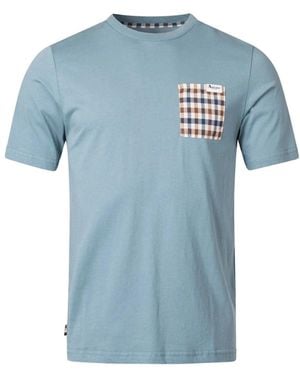 Aquascutum Active Check Pocket T-Shirt - Blue