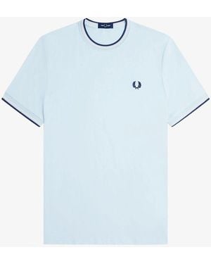 Fred Perry M1588V Twin Tipped T-Shirt - Blue