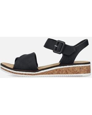 Rieker V3691-00 Sandals - Blue