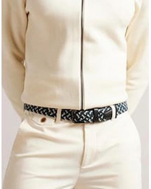 Ted Baker Stretch Woven Elastic Belt - Natural