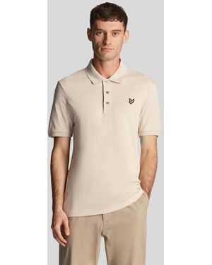 Lyle & Scott Slub Polo Shirt - Natural