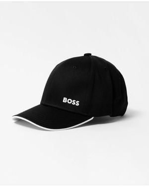 BOSS Boss Bold Logo-Print Cap - Black