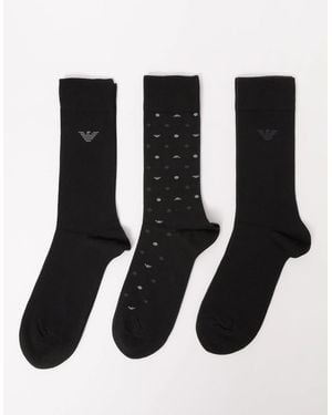 Emporio Armani 3-Pack Socks Em000554-Af18145 - Black