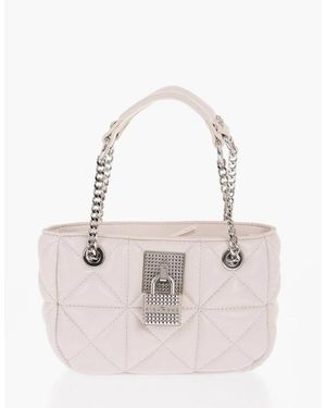 John Richmond Eco-Leather Shoulder And Handbag With Logo And Metal Details - Pink