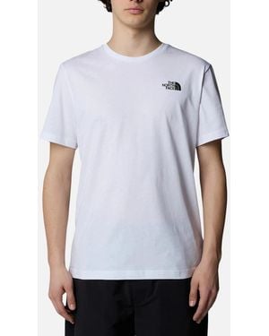 The North Face Redbox T Shirt Regular Fit Crew Neck Ss Summer Graphic Tee - White