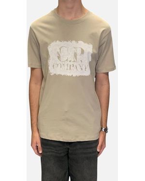C.P. Company Large Graphic Logo T-Shirt - Natural