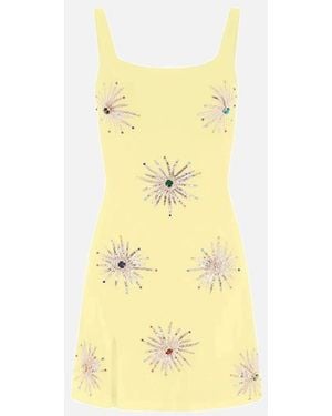 Oceanus Callie Luxury Embellished Party Dress - Yellow