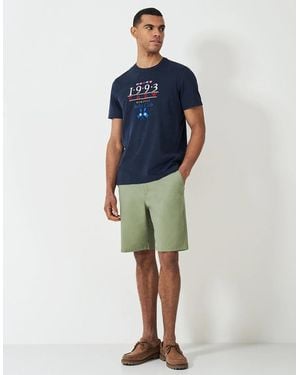 Crew Bermuda Chino Stretch Short Artichoke - Blue