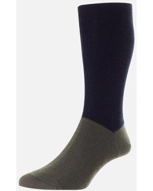 Pantherella Edale Colour Block Sock - Blue