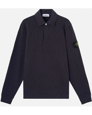 Stone Island S0238 Jersey Polo Shirt - Blue