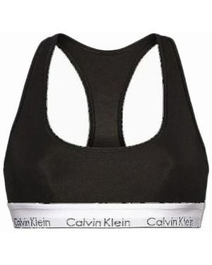 Calvin Klein Cotton Modal Blend Bra - Black