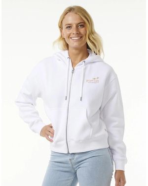 Rip Curl Rip Curl High Tide Scenic Relaxed Fit Full Zip Jacket - White