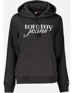 Tommy Hilfiger Long-Sleeve Printed Hooded Sweatshirt - Black
