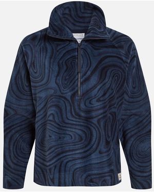 Craghoppers Ladies Abstract Half Zip Fleece Top - Blue