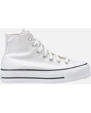 Converse Platform High-Top Trainers With Flat Sole - White
