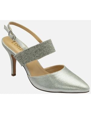 Lotus Violette Slingback Court Shoes - Metallic
