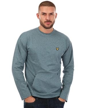 Lyle & Scott Sports Crew Neck Fly Fleece Jumper - Blue