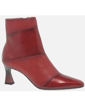 Hispanitas Dalia Patch Ankle Boots - Red