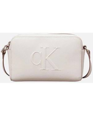 Calvin Klein Compact Zip Fastening Tote Bag - Natural