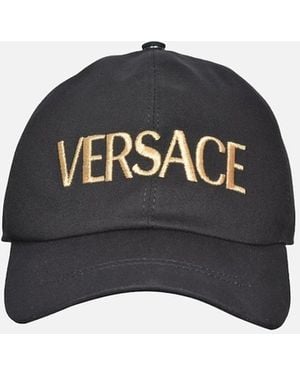 Versace Large Logo Baseball Cap - Black