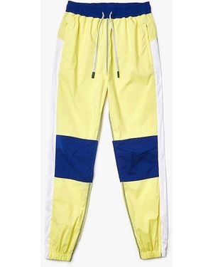 Lacoste Colourblock Tracksuit Style Trousers - Yellow