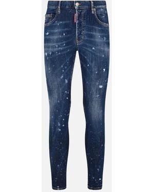 DSquared² Super Twinky Jean Splatter Design Jeans - Blue