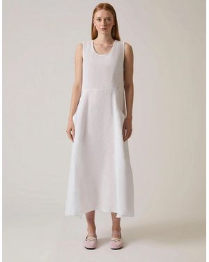 James Lakeland Linen Midi Dress - Natural