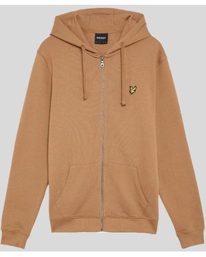 Lyle & Scott Loopback Cotton Fit Full Zip Hoodie - Natural