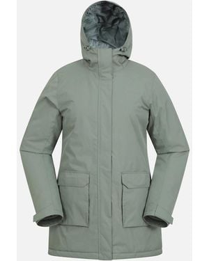 Mountain Warehouse Ladies Ranger Water Resistant Padded Parka - Grey