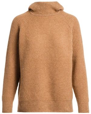 Parajumpers Tory Camel Knitted Hoodie Comfort Fit - Natural