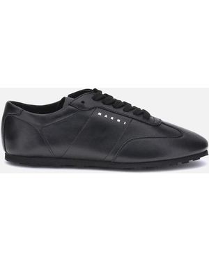 Marni Softy Soccer Nappa Leather Low-Top Trainers - Black