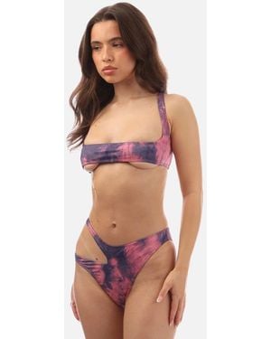 Off-White c/o Virgil Abloh Cut Out Tie Dye Bikini - Red