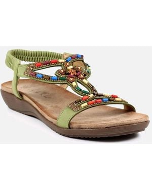 Lunar Mariella Sandal Khaki - Metallic