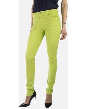 Armani Jeans V5J28 Denim Jeans Slim Fit Skinny Casual Stretchy Trousers - Green