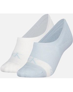 Calvin Klein 2 Pack Invisible Socks - Blue